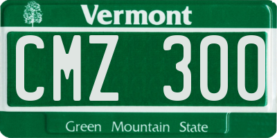 VT license plate CMZ300