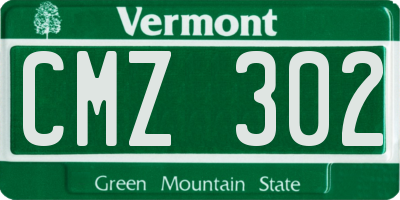 VT license plate CMZ302