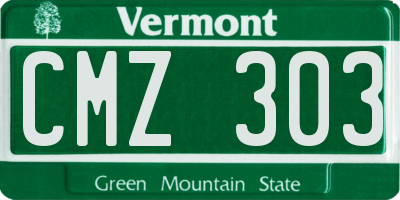 VT license plate CMZ303