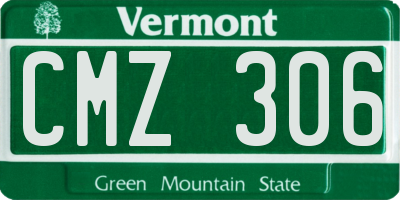 VT license plate CMZ306