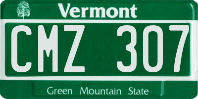 VT license plate CMZ307