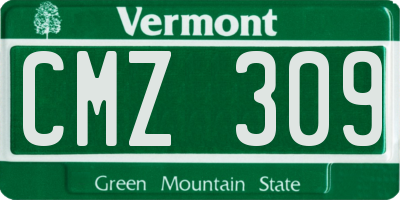 VT license plate CMZ309