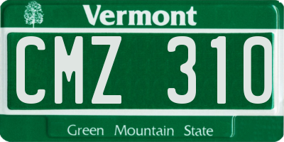 VT license plate CMZ310