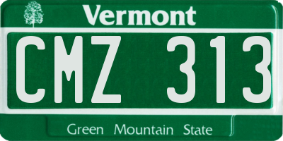 VT license plate CMZ313