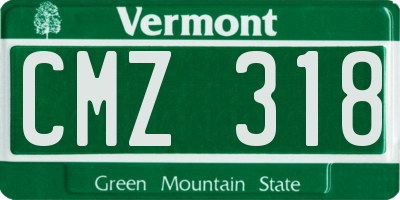 VT license plate CMZ318
