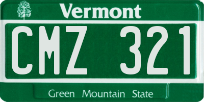 VT license plate CMZ321