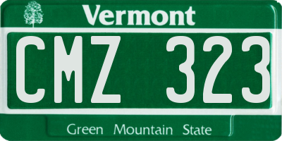 VT license plate CMZ323
