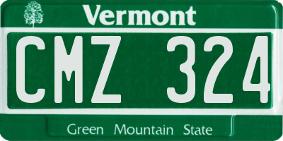 VT license plate CMZ324