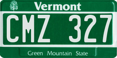 VT license plate CMZ327