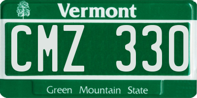 VT license plate CMZ330