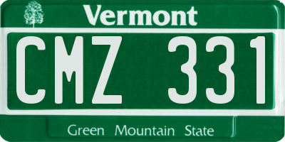 VT license plate CMZ331