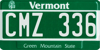 VT license plate CMZ336