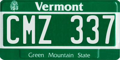 VT license plate CMZ337