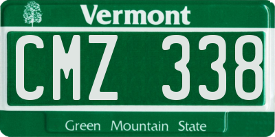 VT license plate CMZ338