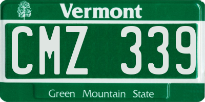 VT license plate CMZ339