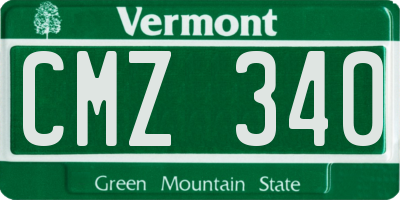 VT license plate CMZ340