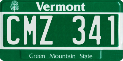 VT license plate CMZ341