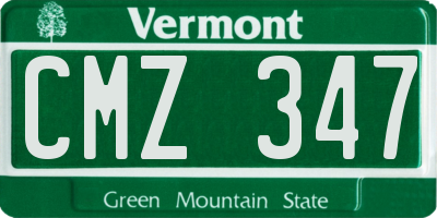 VT license plate CMZ347