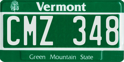 VT license plate CMZ348