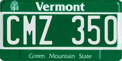 VT license plate CMZ350