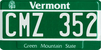 VT license plate CMZ352