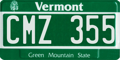 VT license plate CMZ355