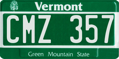 VT license plate CMZ357