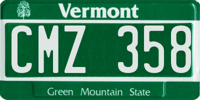 VT license plate CMZ358