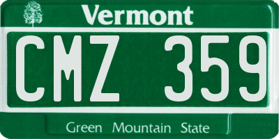 VT license plate CMZ359