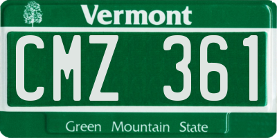 VT license plate CMZ361