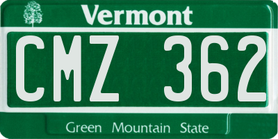 VT license plate CMZ362