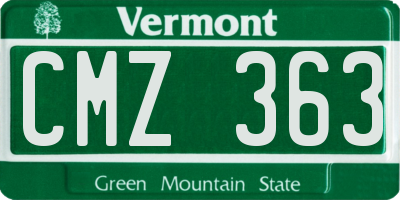 VT license plate CMZ363