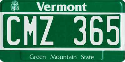VT license plate CMZ365