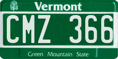 VT license plate CMZ366