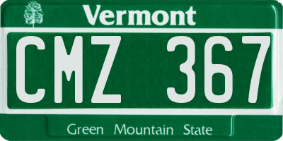 VT license plate CMZ367