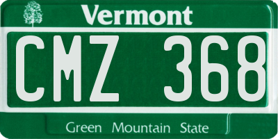 VT license plate CMZ368