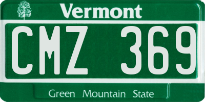 VT license plate CMZ369