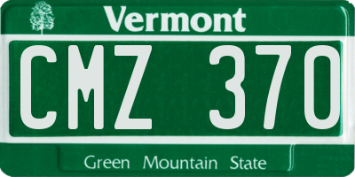 VT license plate CMZ370