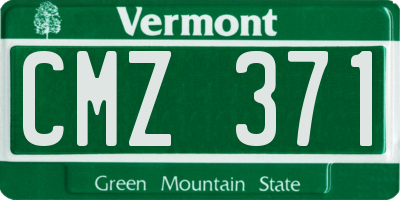 VT license plate CMZ371
