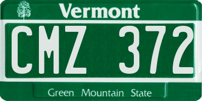 VT license plate CMZ372