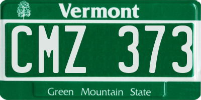 VT license plate CMZ373