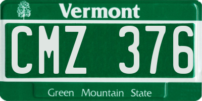 VT license plate CMZ376