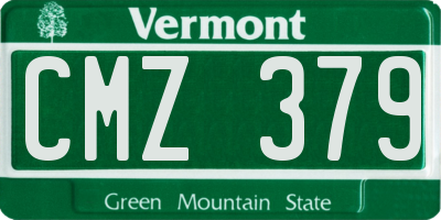 VT license plate CMZ379