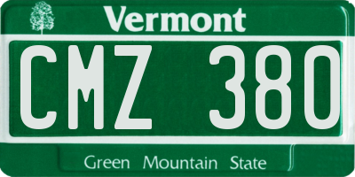 VT license plate CMZ380