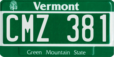 VT license plate CMZ381
