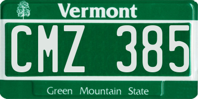 VT license plate CMZ385