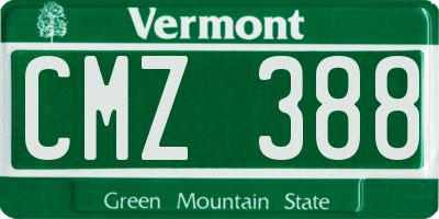VT license plate CMZ388