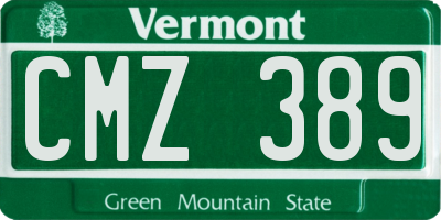 VT license plate CMZ389