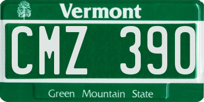 VT license plate CMZ390