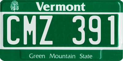 VT license plate CMZ391